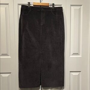 Soya Concept Grey Corduroy Maxi Skirt Size 46 EU/ XL US NWT